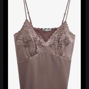 Zara Embroidered Camisole Top